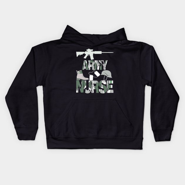 army nurse Kids Hoodie by Darwish